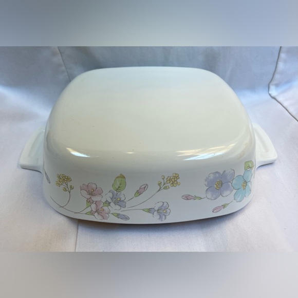 Corningware Pastel Bouquet 1 Liter Square Baking Casserole Serving Dish 1980s - Picture 11 of 13
